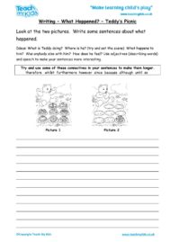 Worksheets for kids - writing-what-happened-teddys-picnic